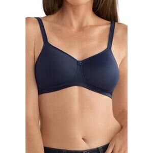 Amoena Mara Non-Wired Padded Bra dark blue style 44416 mastectomy bra size 42C